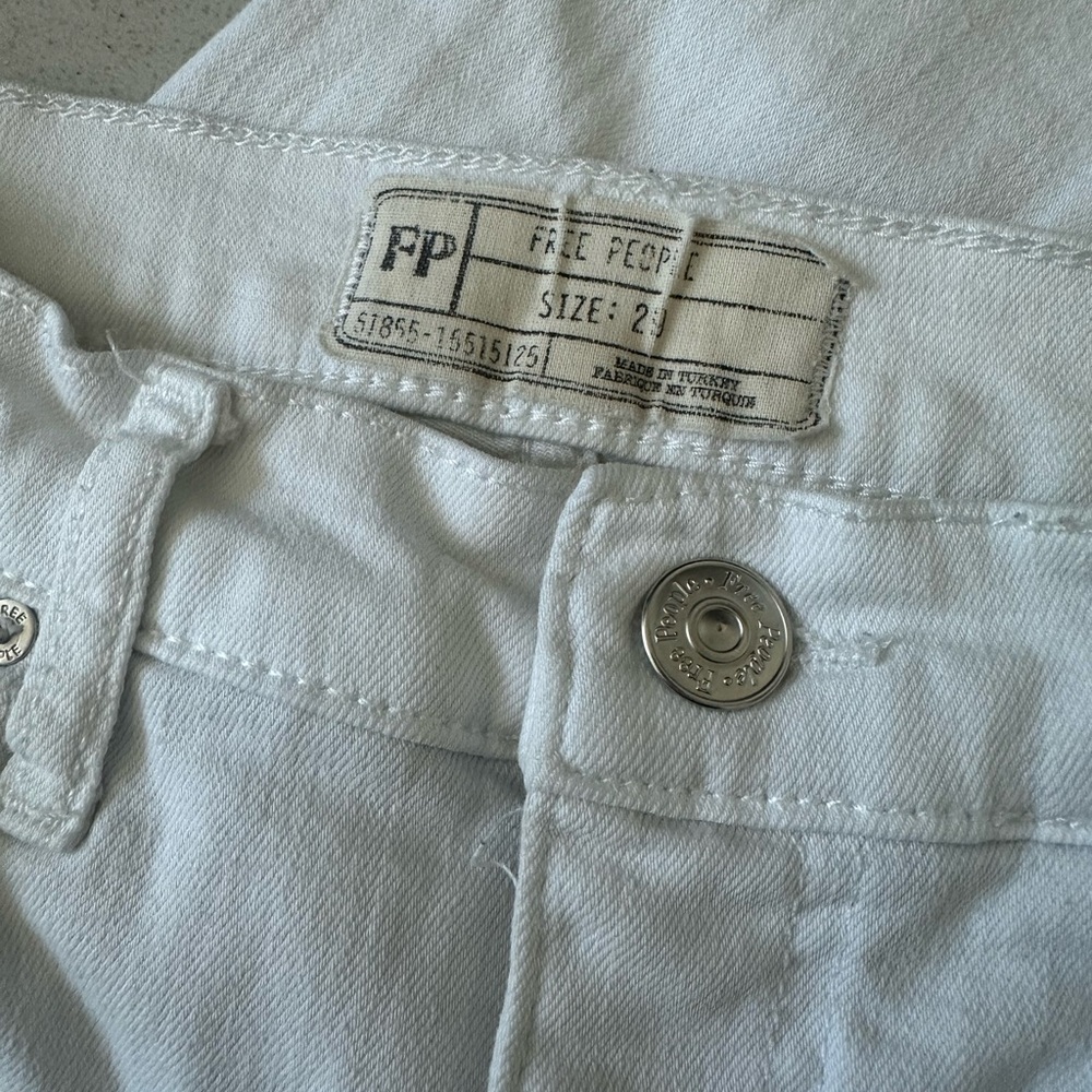 Free People White Denim Jeans